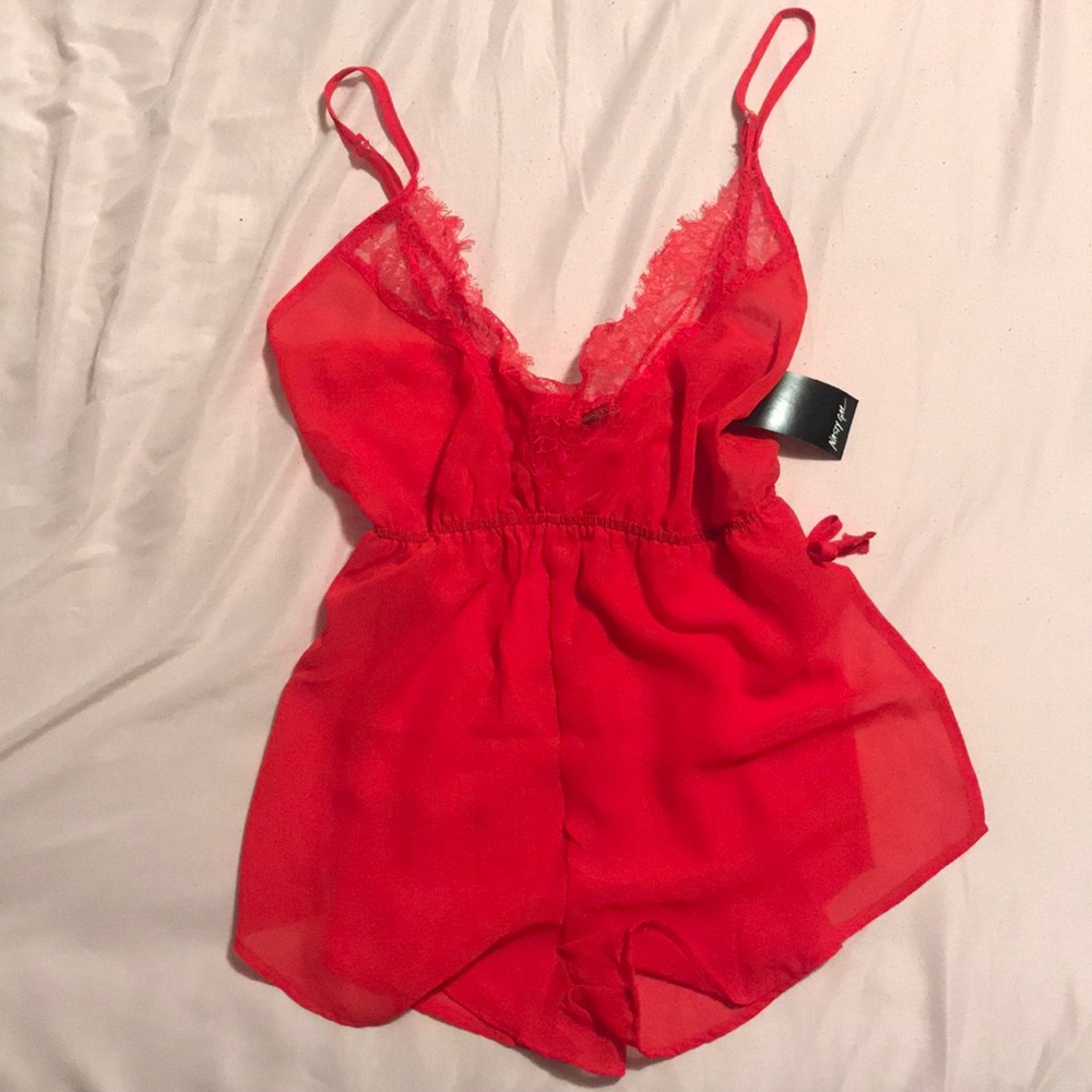 NWT Nasty Gal Lingerie Red Romper